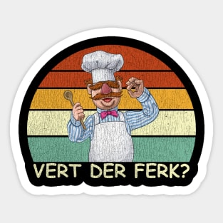 Vert Der Ferk Swedish Chef Sticker